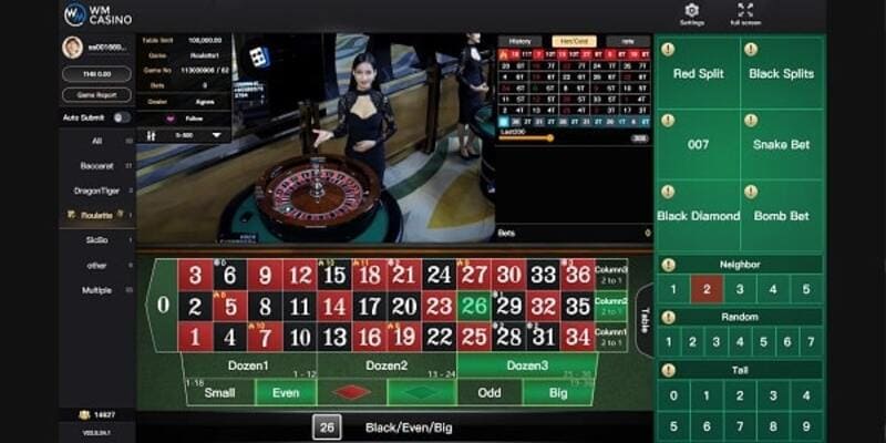 Roulette là siêu phẩm quen thuộc với game thủ